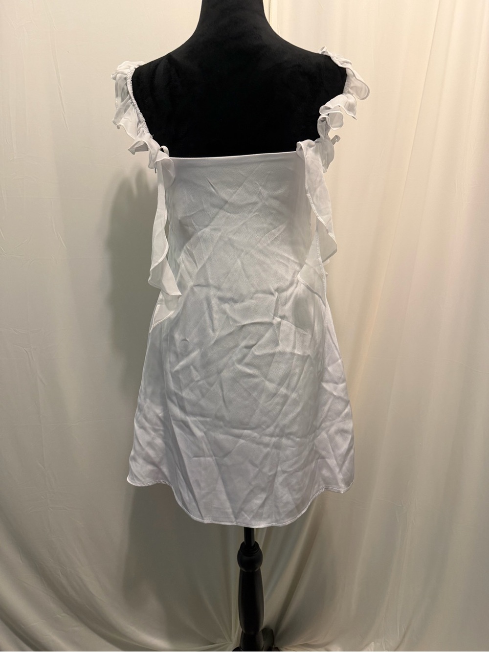 White Ruffle‎ Strap Sundress - Picture 8 of 9